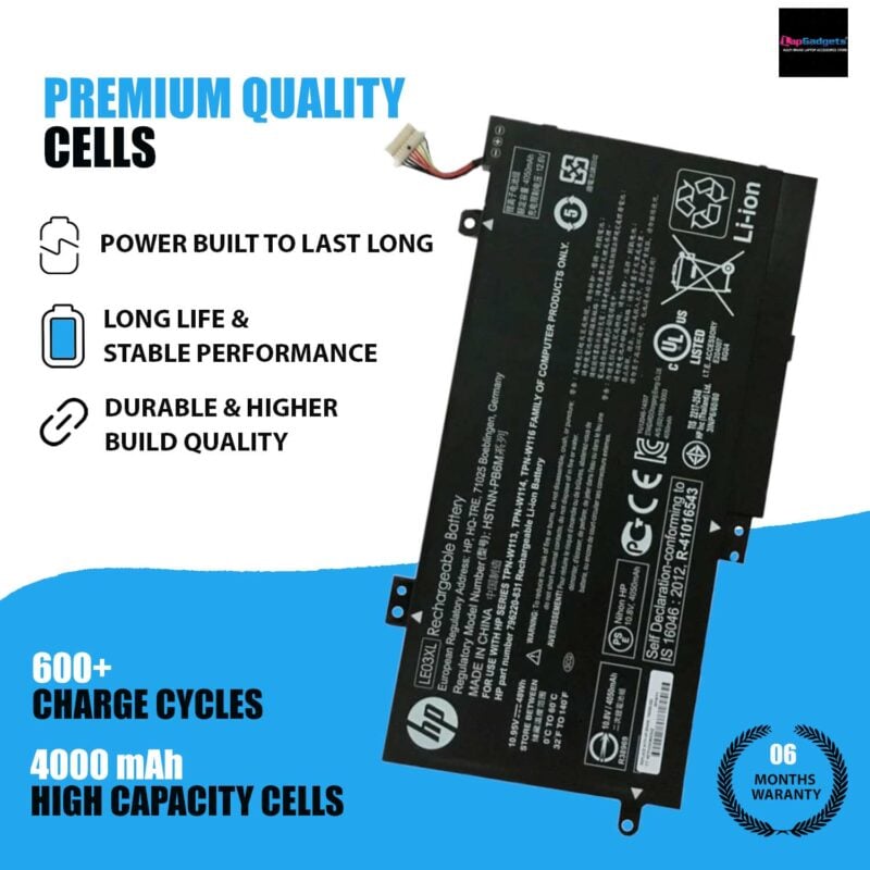 LE03XL battery for HP X360