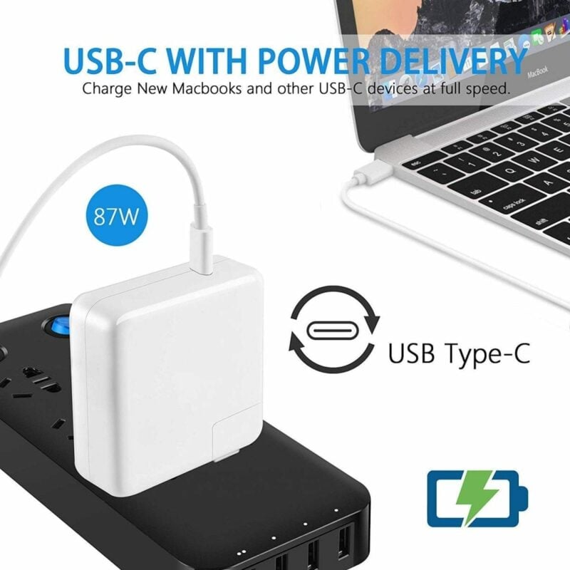 Apple 87W USB-C Power Adapter and USB-C Charge Cable MacBook Pro