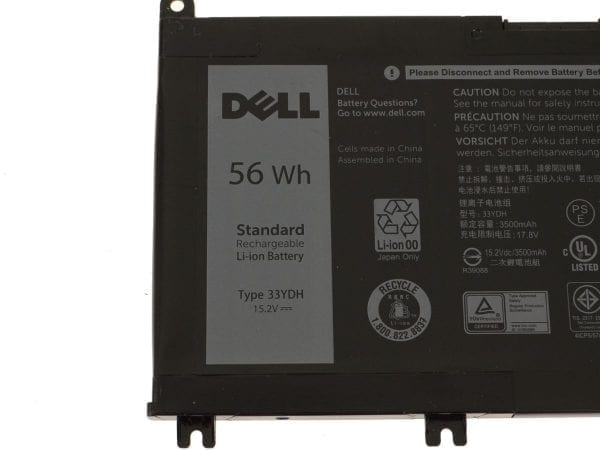 Dell 33YDH [15.2V 56Wh 3500mAh] Latitude 3490 3590 3580 Inspiron 7577 7773 7778 7779 G3 3579 3779 G5 5587 G7 7588 Series PVHT1 DNCWSCB6106B