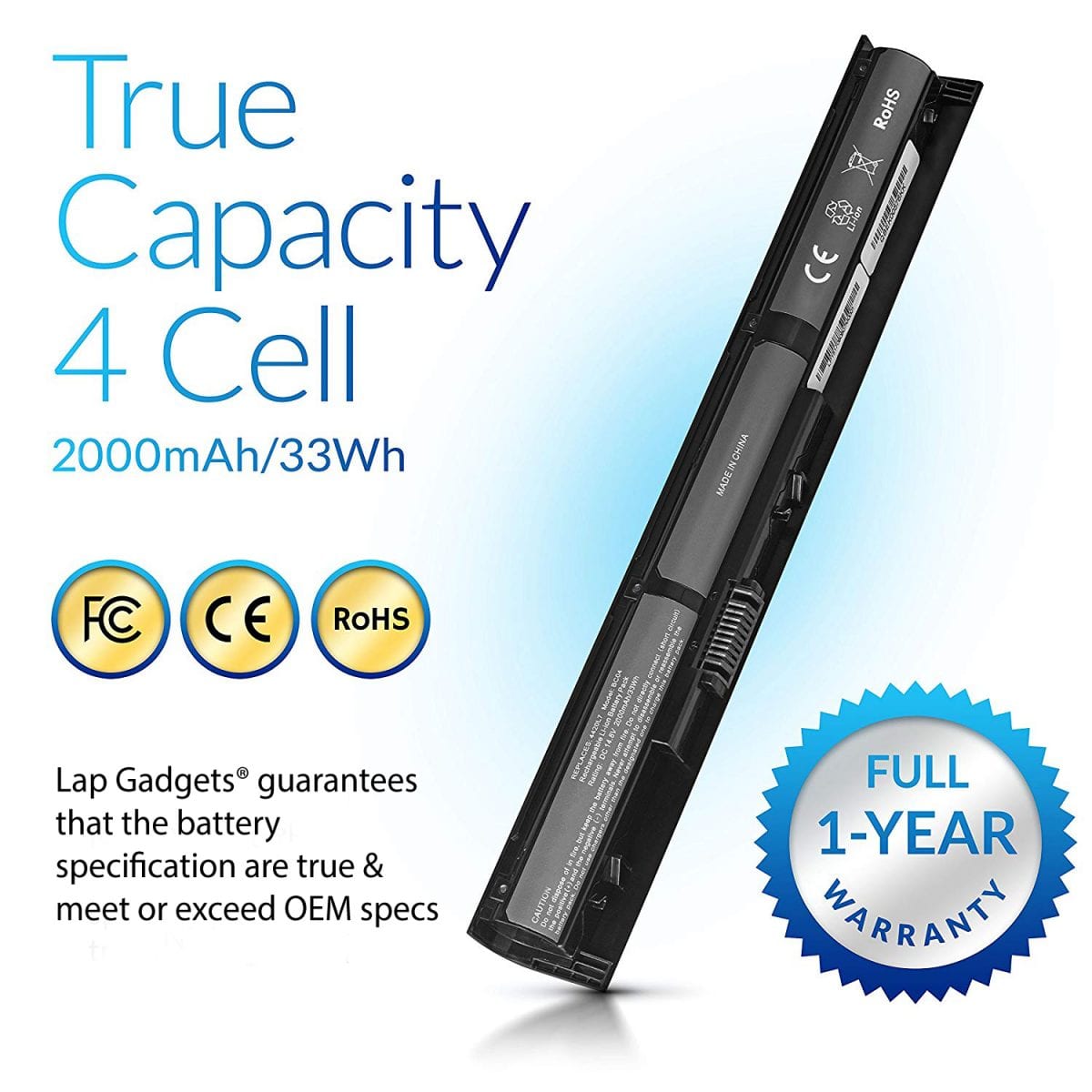 HP VI04 Battery For HP Pavilion 14-V, 15-P, 17-F series, Envy 14-U, Envy 15-K, Envy 17-K series