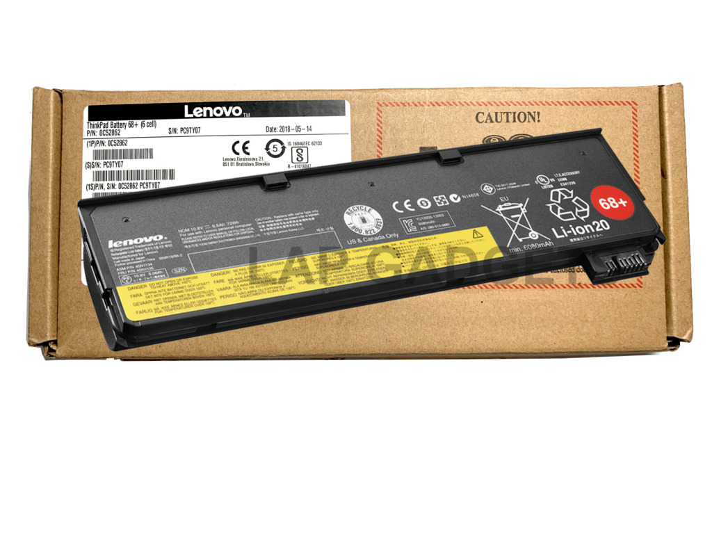 0c52862 Lenovo Thinkpad Battery 68+ (6 Cell) For L450 L460 T440s T440 T450 T450s T460 T460p T550 T560 P50s W550s X240 X250 X260