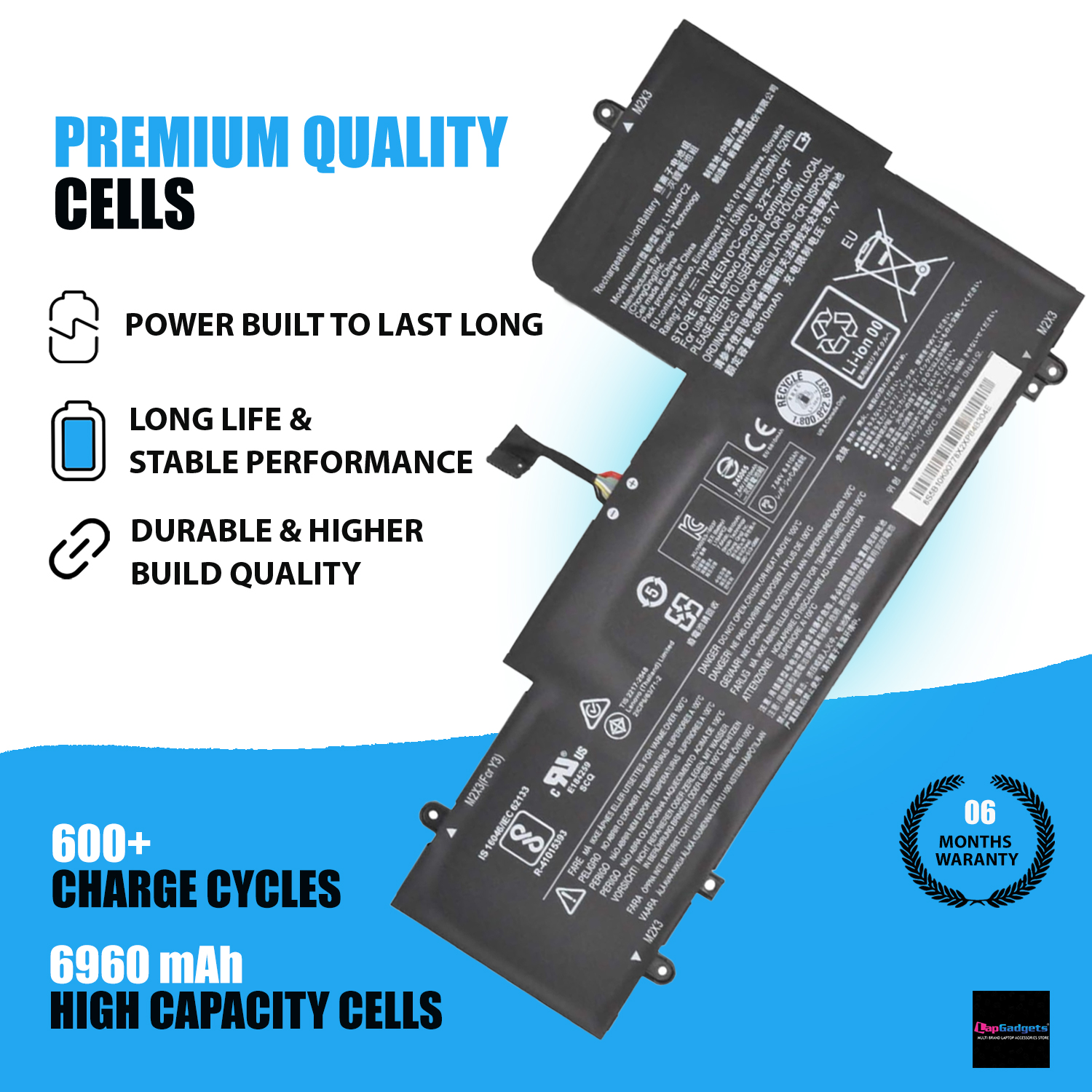 L15M4PC2 Battery For Lenovo YOGA 710-14ISK Yoga 710-15IKB Yoga 710-15ISK