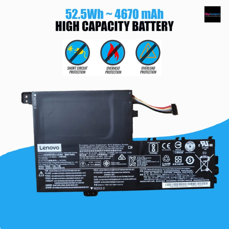 Lenovo L15C3PB1 battery for Ideapad 520S series Flex 4 1470 1480 1580 Yoga 510 Series