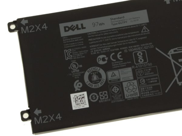 6gtpy Battery Fro Dell Xps 15 9560 9570 Cell 97wh Extended Battery