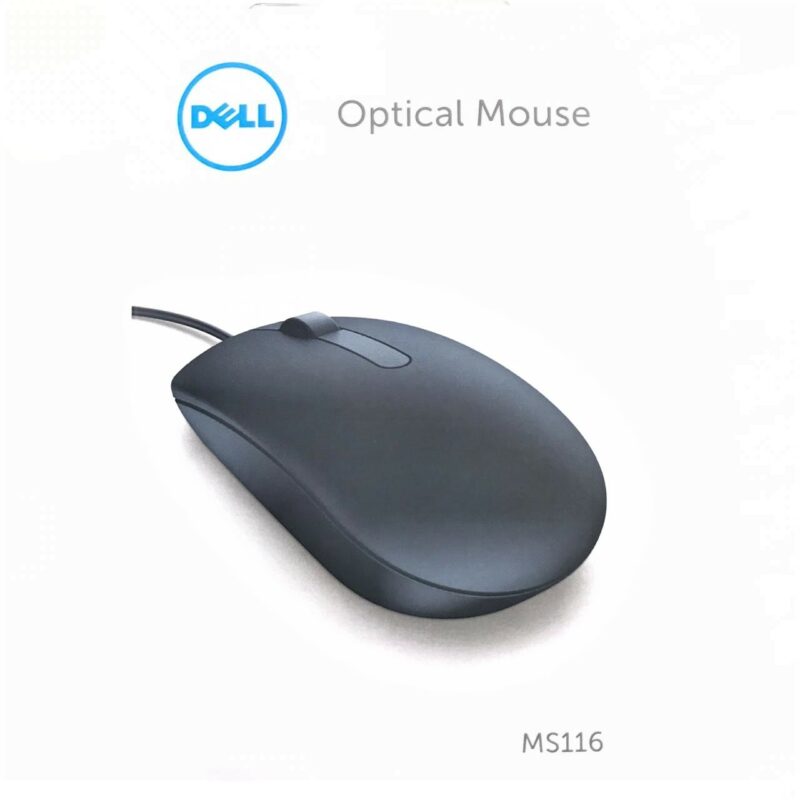 dell ms116 1000dpi usb wired optical mouse