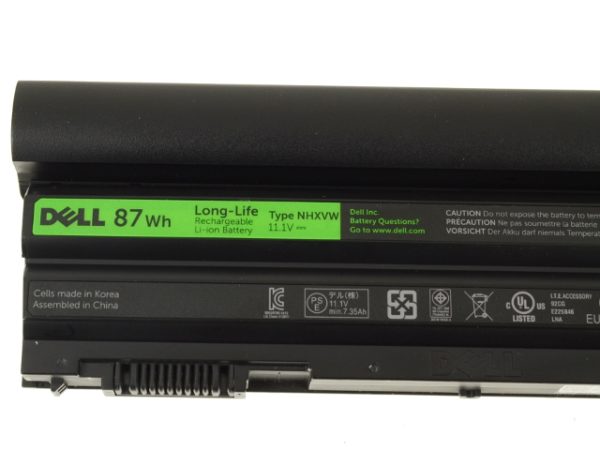 new dell oem original latitude e5420 e6520 e6420 e5520 9 cell 87wh laptop battery