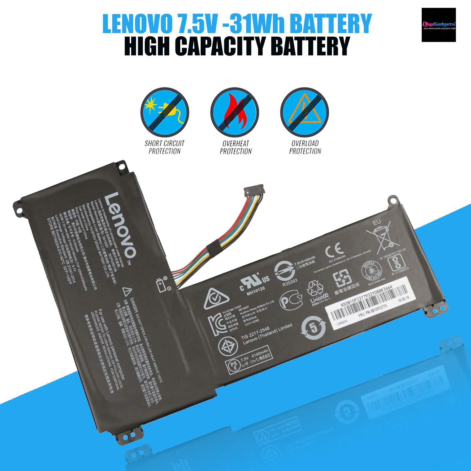 Battery for Lenovo IdeaPad 120S 120S-14IAP Series 7.5V 31Wh 0813007 5B10P23779 BSNO3558E5