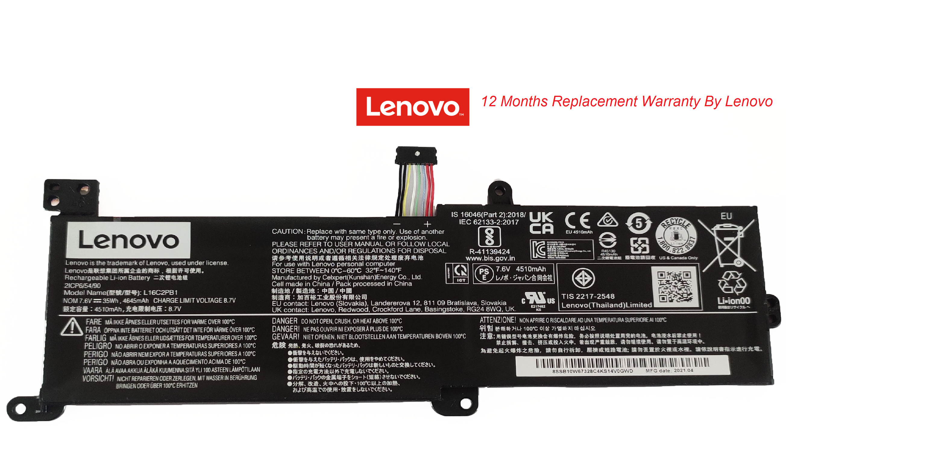 By Genuine Lenovo L16C2PB1 Battery For IdeaPad 320-14IAP 320-14AST  320-15IAP 320-15AST 320-15ABR 320-15ABR