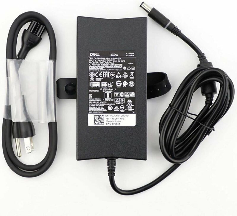 Dell 130W 7.4mm Barrel AC Adapter With India power cord