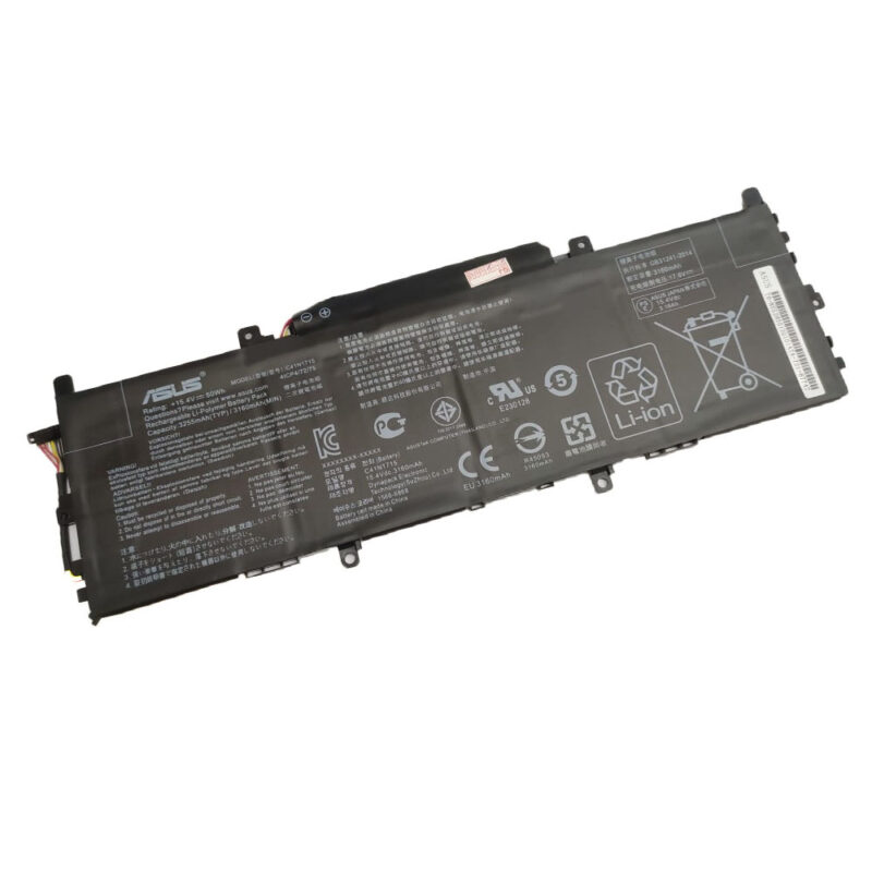 Asus C41N1715 Battery for Asus Zenbook 13 UX331UA UX331UA-1A UX331UA-1E UX331UN UX331FN U3100FN U3100UN Series UX331FA-EG002T UX331UA-DS71 UX331UN-EG105T 0B200-02760000 15.4V 50Wh