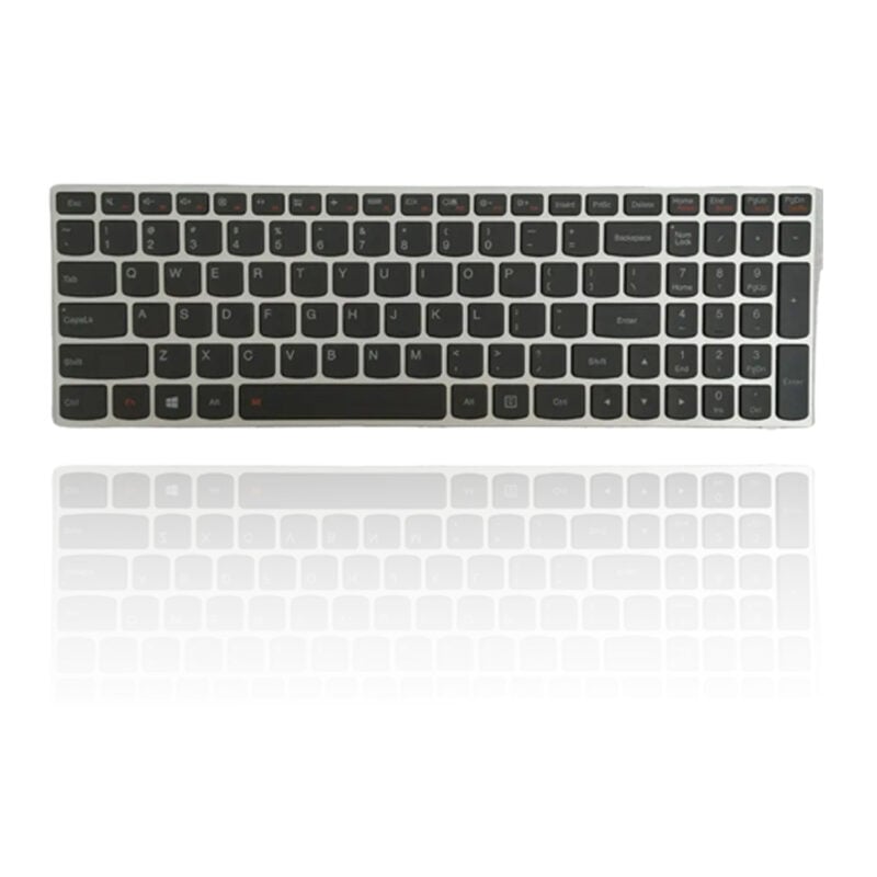 Backlit Silver Keyboard for Lenovo G50-70, G50-30, G50-45, G50-75, G50-80, G70-70, G70-80, Z50-70, Z50-75, Ideapad E50-70, and 500-15ISK (