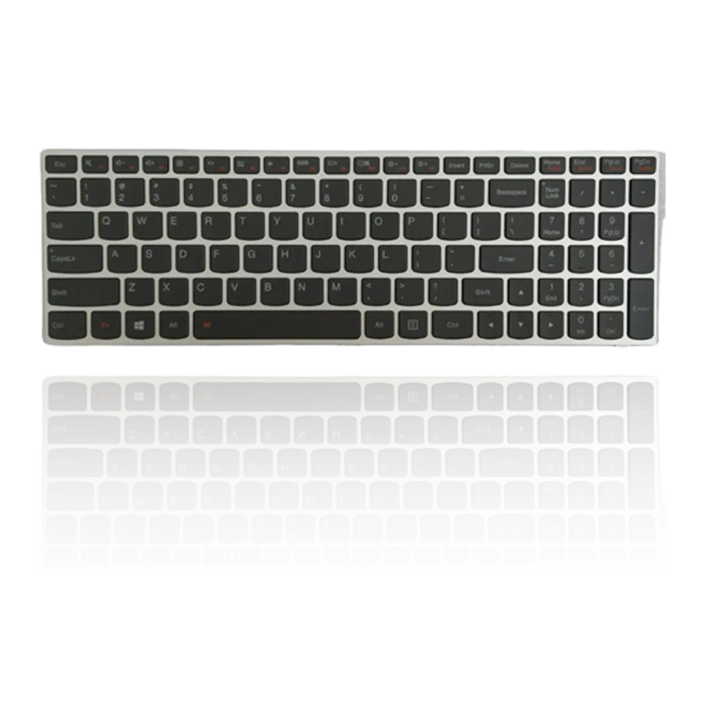 Backlit Silver Keyboard for Lenovo G50-70, G50-30, G50-45, G50-75, G50-80, G70-70, G70-80, Z50-70, Z50-75, Ideapad E50-70, and 500-15ISK