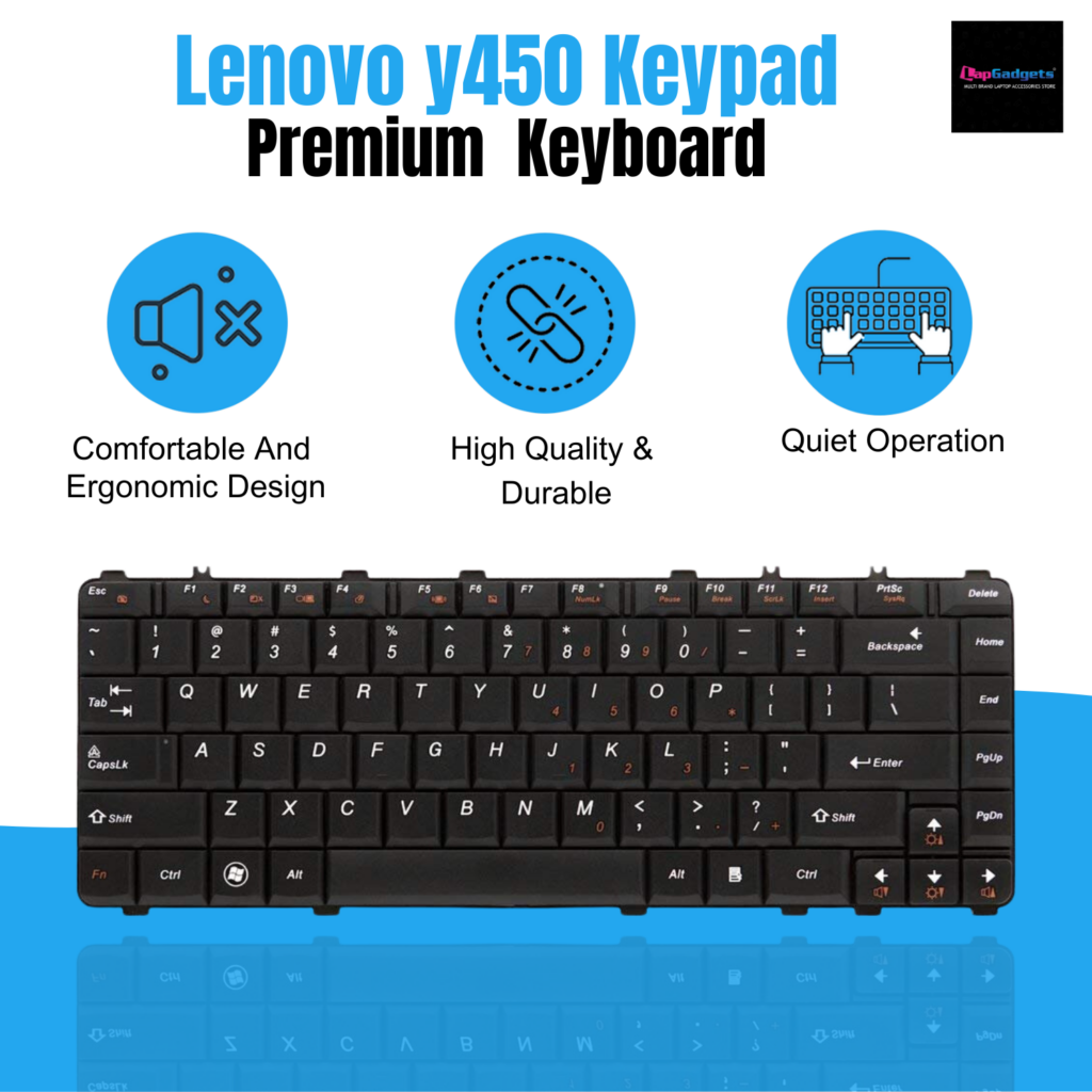 “Premium y450 Normal Black Keyboard – Sleek Design for Fast Typing”