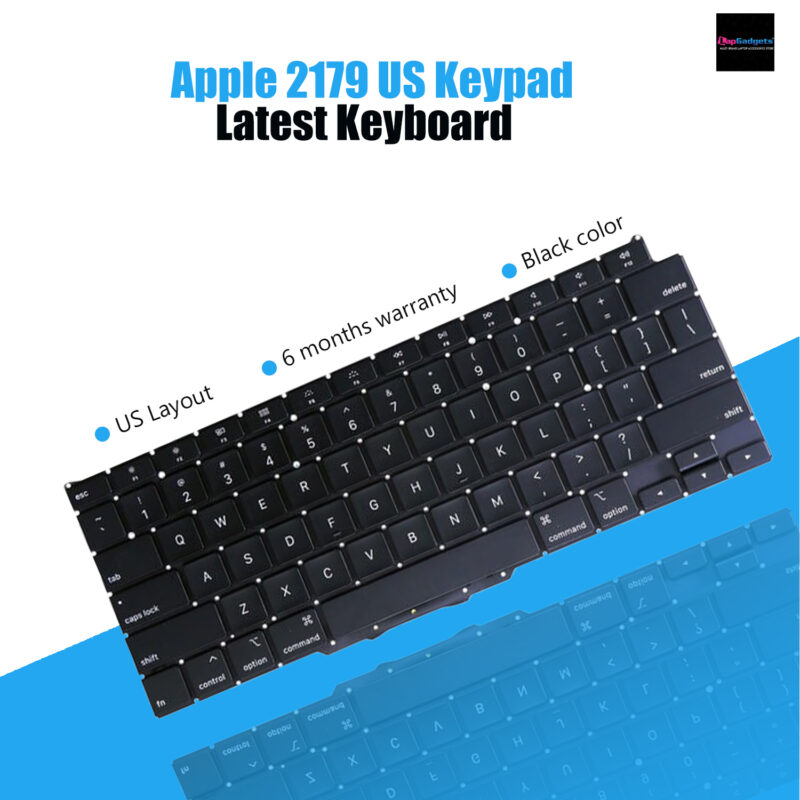 LAPGADGETS Black US Laptop Keyboard for Apple MacBook Air 13" A2179 (2023)