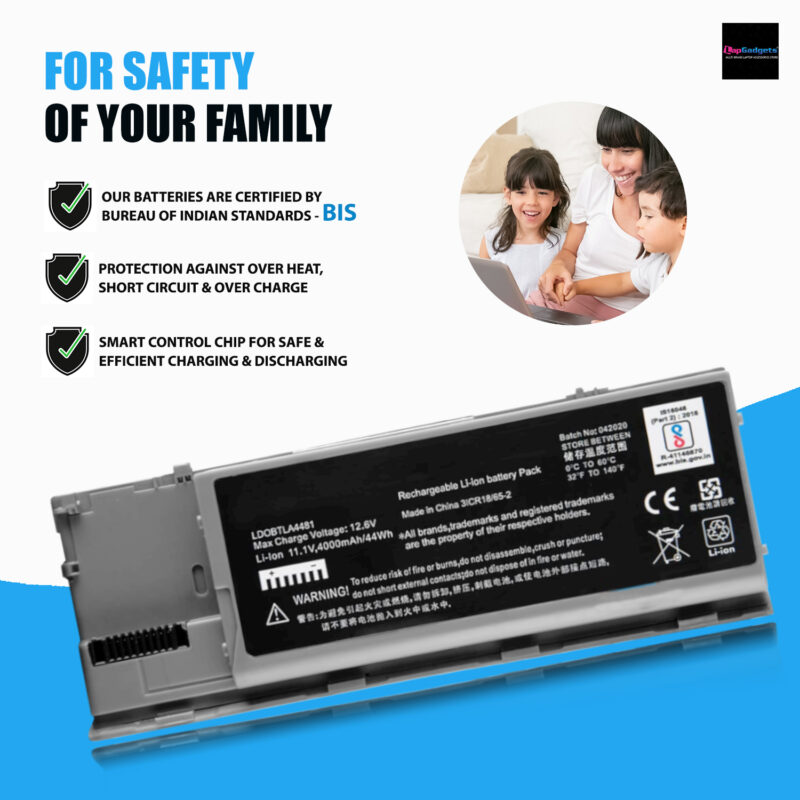 Laptop Battery Replacement for Dell Latitude D620