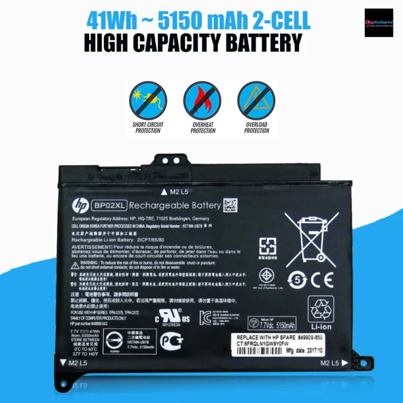 BP02XL Original Laptop Notebook Battery