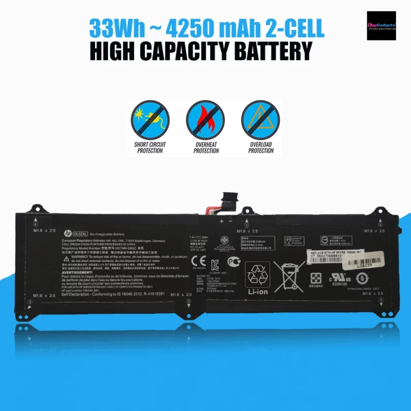 New HP Original OL02XL Laptop Battery