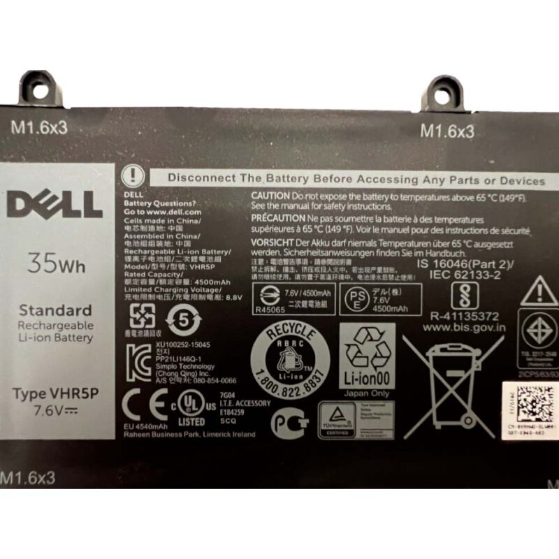 Original VHR5P Laptop Battery for Dell, Original VHR5P Laptop Battery price, vhr5p dell laptop battery price, dell original laptop battery for vhr5p