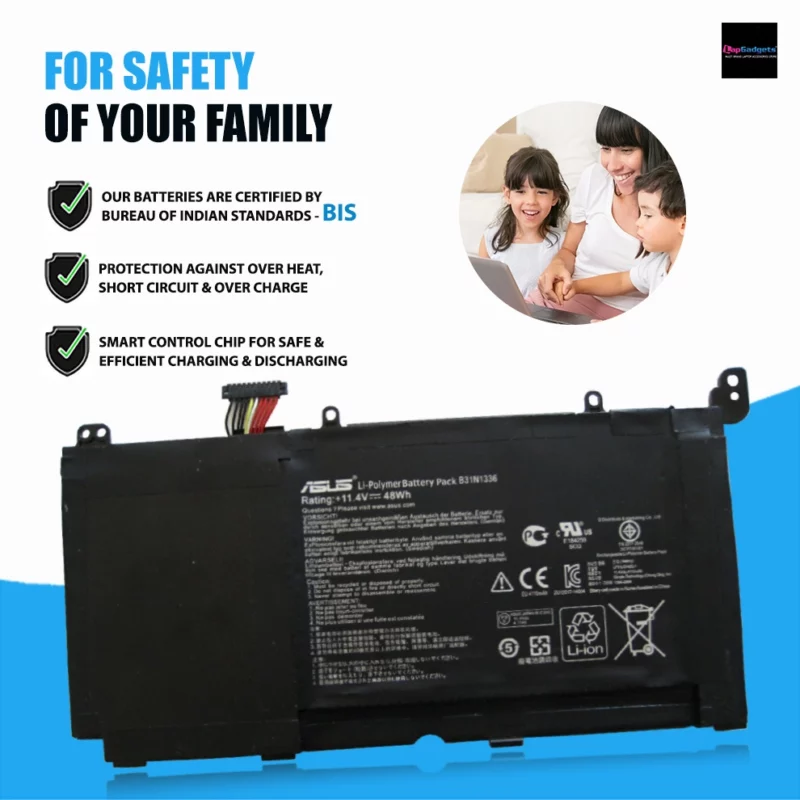 B31n1336 original laptop battery replacement, laptop battery, asus laptop battery, asus original laptop battery,