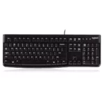 Logitech K120 Wired Keyboard for Windows, USB Plug-and-Play, Full-Size, Spill-Resistant, Curved Space Bar, Compatible with PC, Laptop