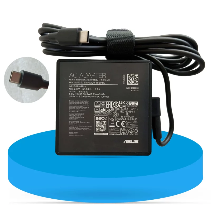 100w charger,asus type-c charger 100w, rog 100w usb-c adapter, 100 watt type c charger for laptop