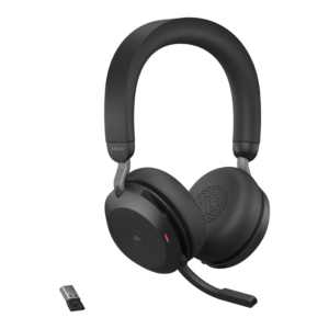Jabra Evolve2 75 PC Wireless On Ear Headset with 8-Microphone Technology